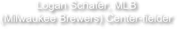 Logan Schafer, MLB 
(Milwaukee Brewers) Center-fielder